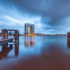Ominous sky over Tasman Tower in Groningen by Ron Buist