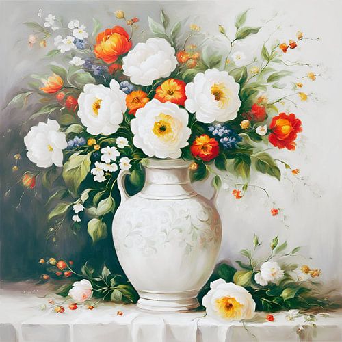 Peinture de fleurs vintage