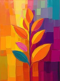 Abstrakte farbenfrohe botanische Kunst: Multicolour 3