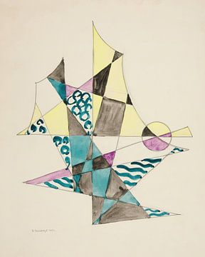 Abstractie op basis van zeilen, I (1921) van David Kakabadze van Peter Balan