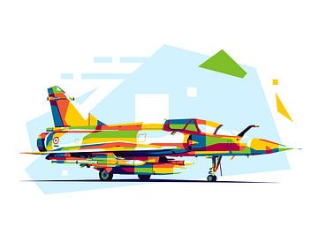 Mirage 2000 in WPAP Illustratie van Lintang Wicaksono