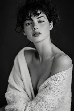 Portrait of a woman in soft tones by Poster Art Shop