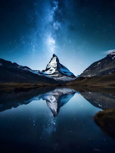 The Milky Way above the Matterhorn