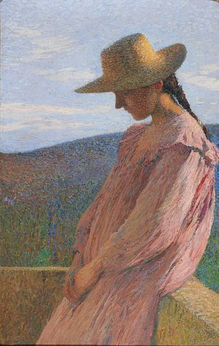 Zittend meisje, Henri Martin