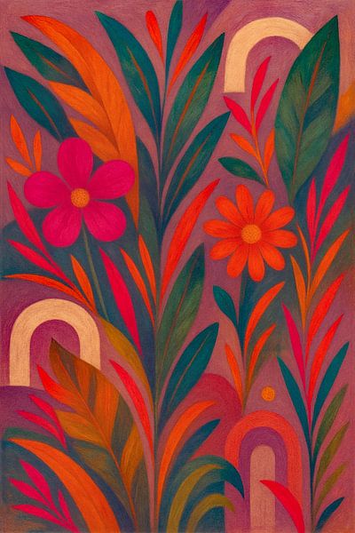 Abstrakte elektrische Blüte von Moonheart Artworks