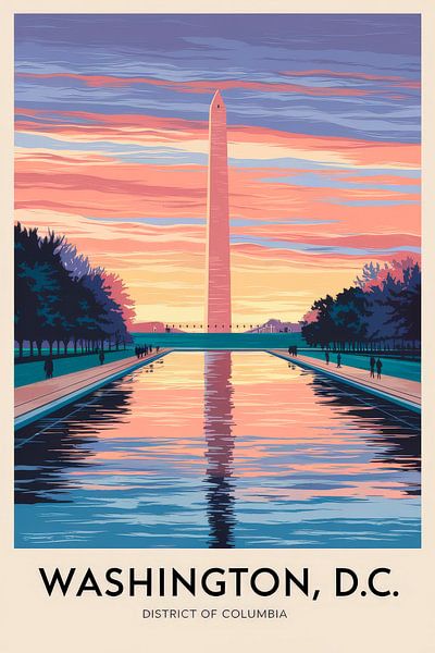 Washington, D.C. Vintage Reisposter van Poster Art Shop