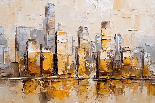 Ville abstraite avec reflets