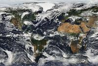 Wereldkaart Bewolkt