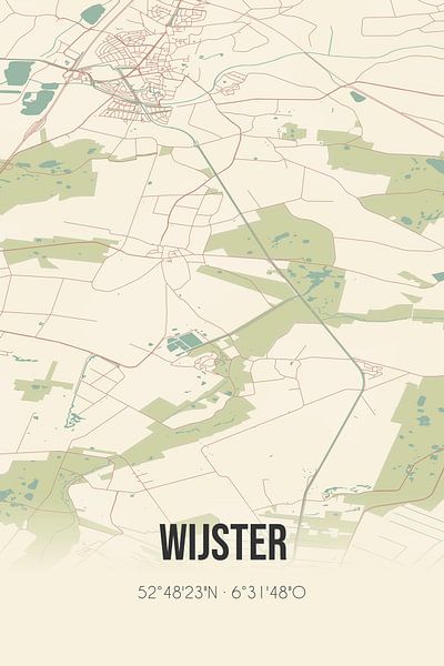Vintage map of Wijster (Drenthe) by Prints of Place