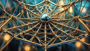 Das Spinnennetz, eine Schöpfung von AI und dem Künstler V