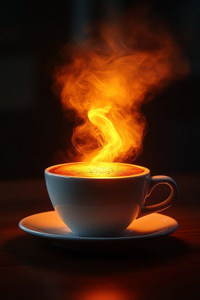 une tasse de café ou de thé chaud par Egon Zitter