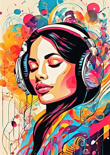 Woman Listening to Music