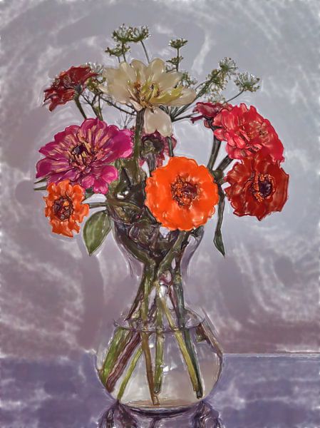 Peinture de bouquet de fleurs par Edgar Schermaul