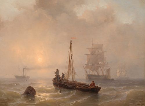 Woelige zee, Louis Meijer