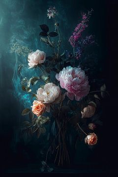 Stilleven met Pioenrozen en Rozen no.9 van Studio BB