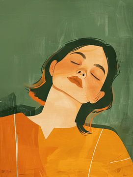 Leises Blühen in grüner Stille von Mosaic Dialogue