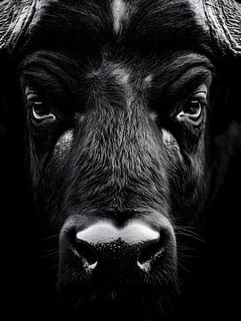 Büffel – Kraft und Stille im Schwarzweiß von drdigitaldesign