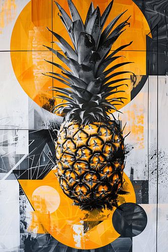 Pineapple artwork - Modern wall decoration in pop art style