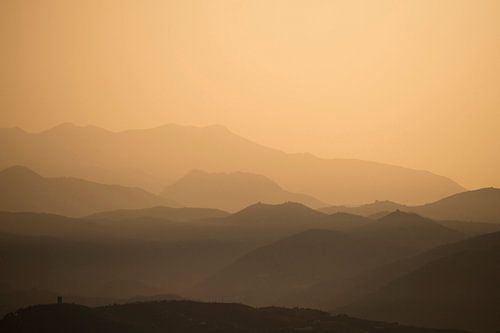 Sunrise in the mountains of Andalusia