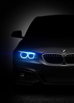 BMW with Blue Angel Eye Headlights