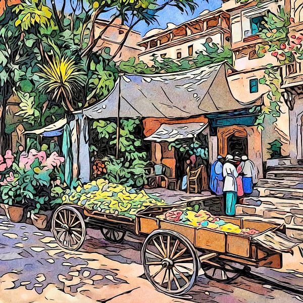 India, motif 16 by zam art