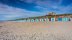 Cabanes de plage près de De Koog sur Texel sur Rob Boon