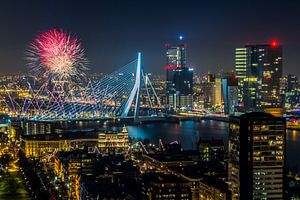 Feuerwerk in Rotterdam von MS Fotografie | Marc van der Stelt