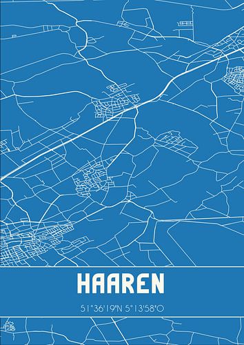 Blaupause | Karte | Haaren (Nordbrabant)