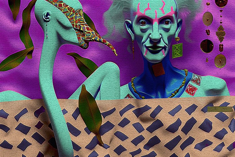 Pop art-paradis oiseaux de paradis par Ton Kuijpers