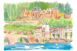 Heidelberg Allemagne Vue sur la vieille ville et le château