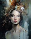 Modern portret in een ingetogen kleurstelling van Carla Van Iersel thumbnail