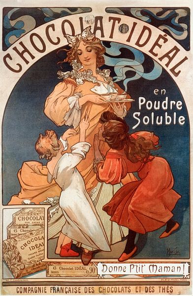 Chocolate Ideal - Alphonse Mucha by Bridgeman Masters