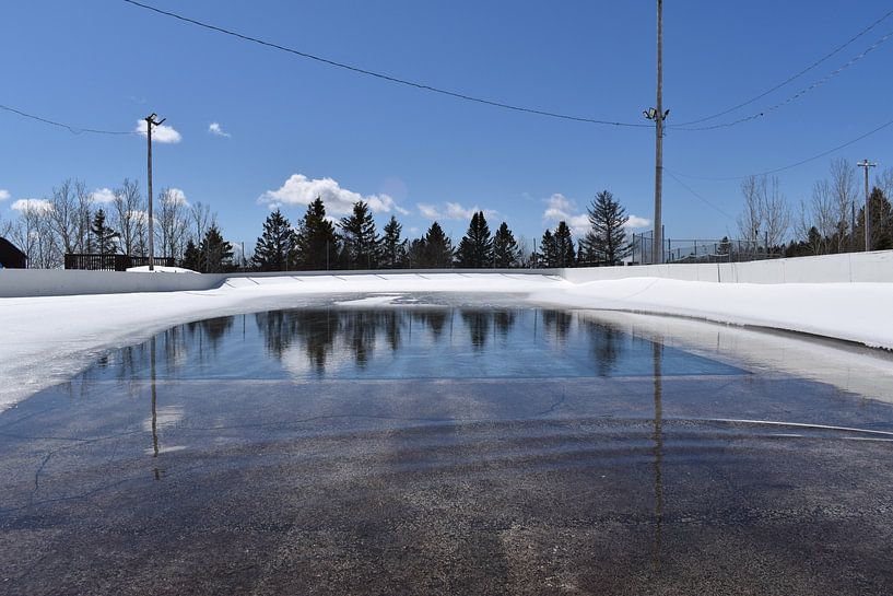 Die Eislaufbahn im Frühling von Claude Laprise