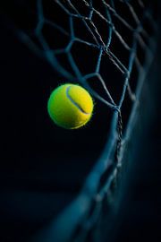 Tennisball trifft auf Netz im Spiel von Poster Art Shop