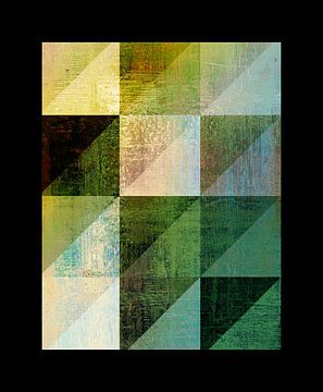 Abstracte Geometrische Vormen Retro IV van FRESH Fine Art