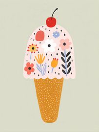 Blumen-Eistüte – Verspieltes Dessert im Folk-Art-Stil von StudioRemier