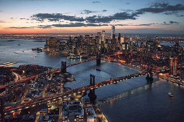 Coucher de soleil sur la ville de New York