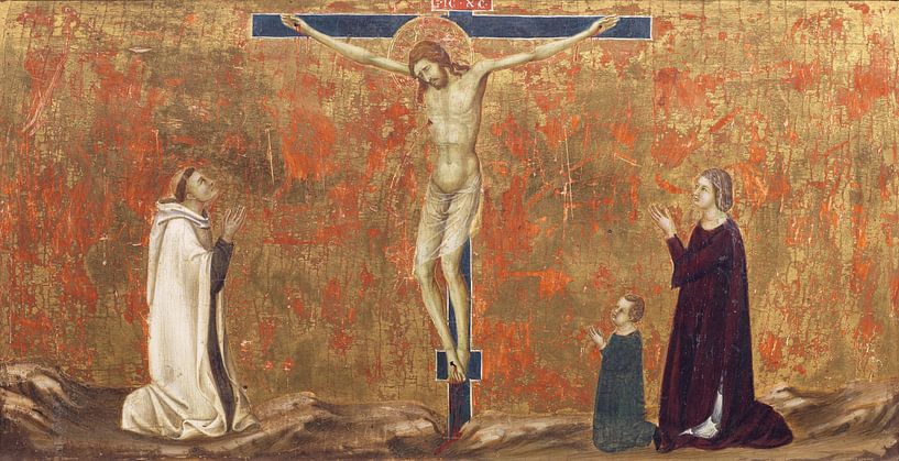Ugolino di Nerio, The Crucifixion with Donors - 1320 by Atelier Liesjes