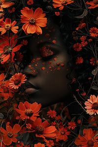 Frau mit Blumen