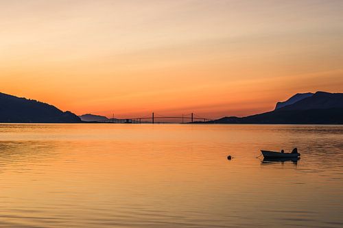 Boat in the sunset