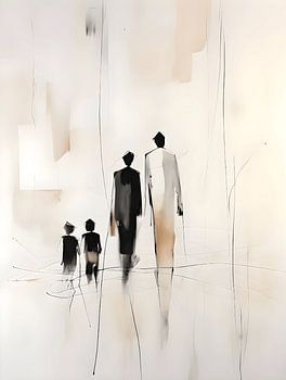 Deux enfants avec leurs parents