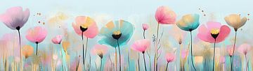 Dream Petals van Abstract Schilderij