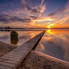 Sonnenuntergang Schildmeer von Arjan Battjes