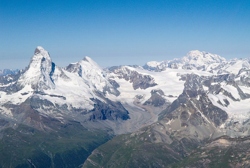 Matterhorn und Mont Blanc von Menno Boermans