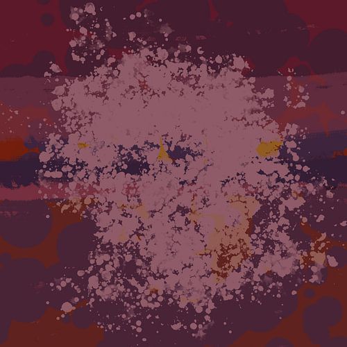 Een kosmos van kleuren. Paars, lila, merlot en roze.