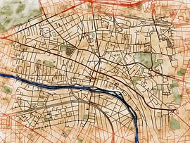 Map of Champigny-sur-Marne with the style 'Serene Summer' by Maporia