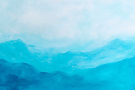 Aquarelle du paysage de vagues sur Poster Art Shop