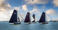 Skûtsjesilen in Lemmer by Frans Nijland thumbnail