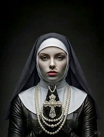 Frau in stiller Andacht von René van den Berg