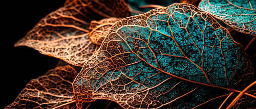 Delicate leaves in a variety of colours